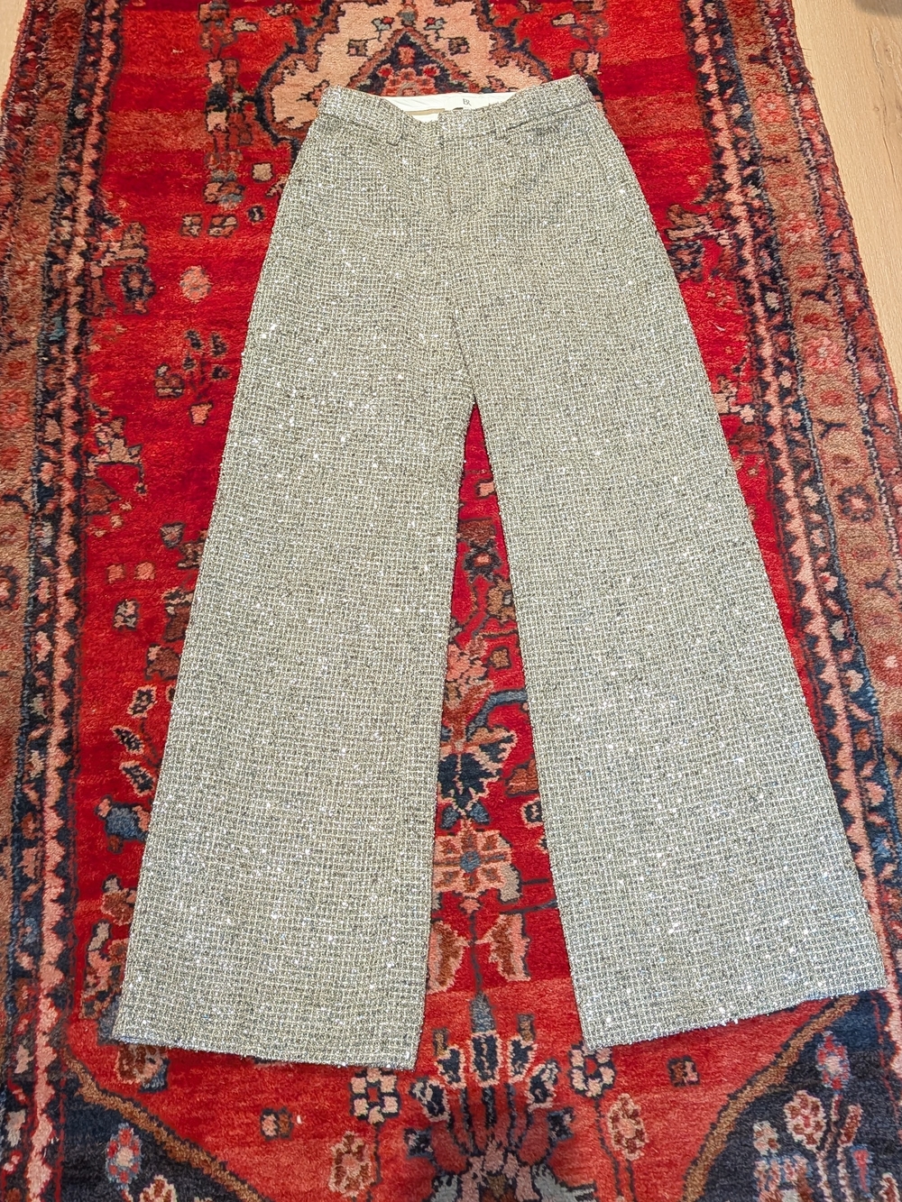 Banana Republic Coleta Tinsel Tweed Wide-Leg Pants
